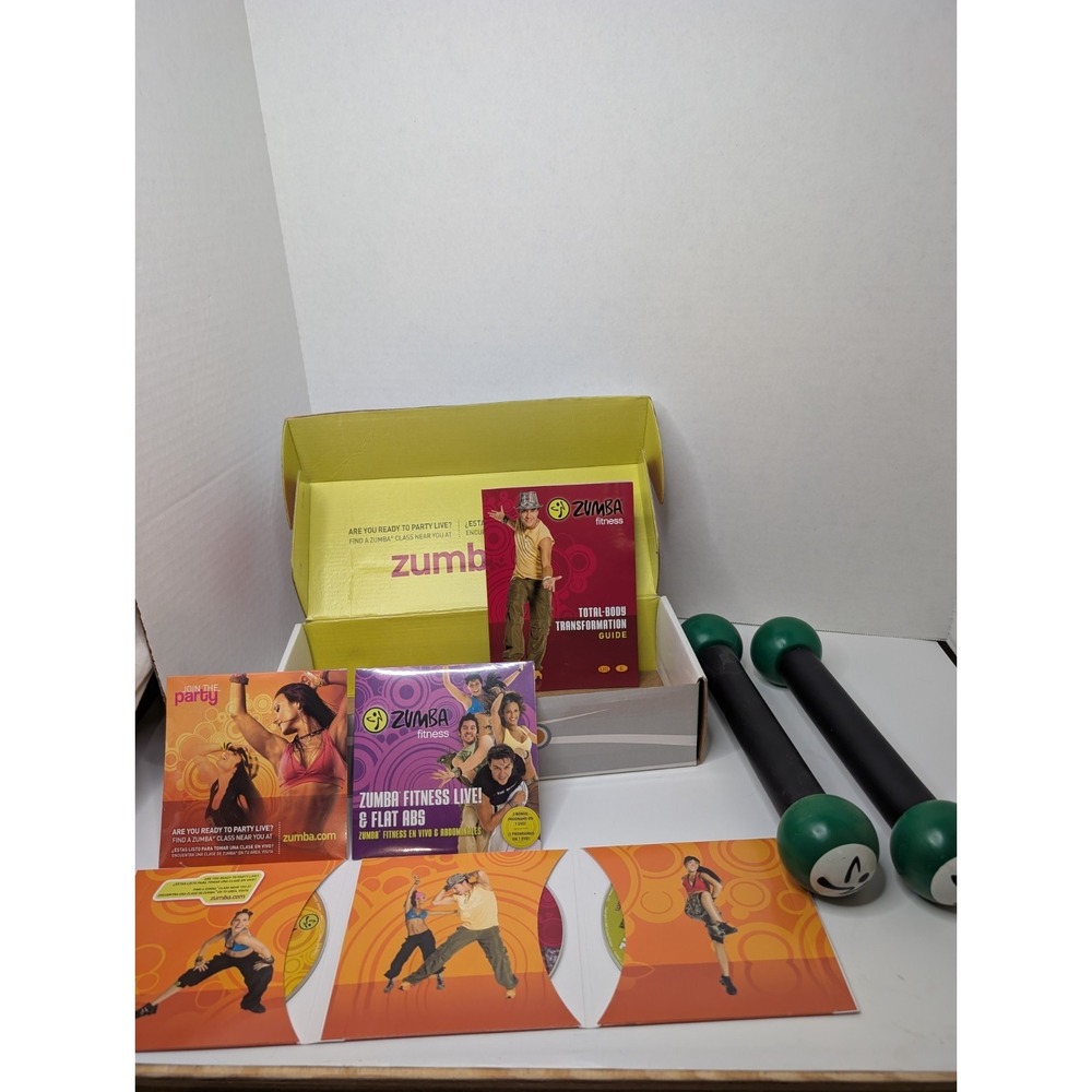 Zumba Fitness Join the Party Total‎ Body Transformation Kit-DVDs & Toning Sticks